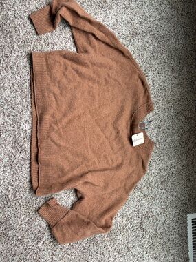 Anthropologie Chestnut Brown Crewneck Sweater